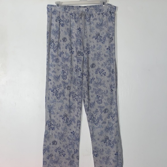 Lucky Brand Gray & Blue Floral Pjammas - Picture 5 of 6